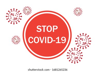Covid-19 Virus vector concept design logo