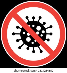 Covid-19 Virus vector concept design logo for preventing coronavirus. sign and symbol 