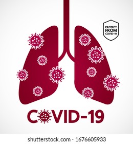 The Covid-19 Virus vector illustration.