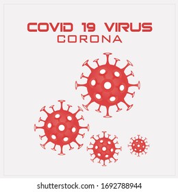 Covid-19 virus vector illustration design