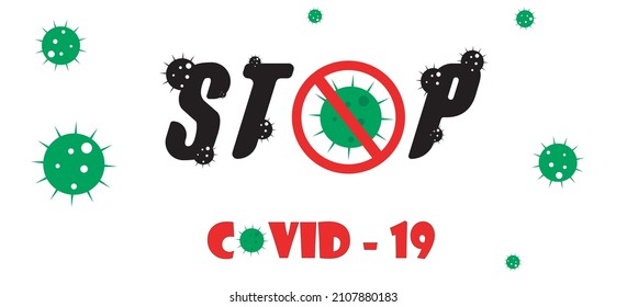 COVID-19 Warning Sign, STOP, COVID-19 .