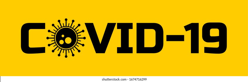 Covid-19 Warning Sign. Vector Image.
