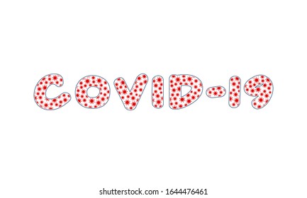 covid-19 Word Design Vektorillustration Illustration