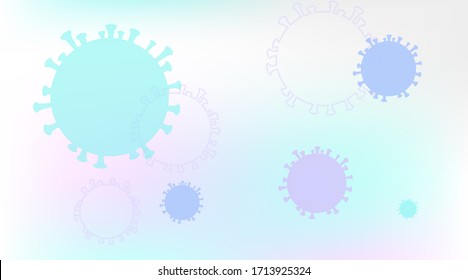 Covid-20 Coronavirus concept background design template. Coronavirus backdrop concept for banner, poster, layout. Image for disease COVID-2019 information. Dangerous virus vector illustration image