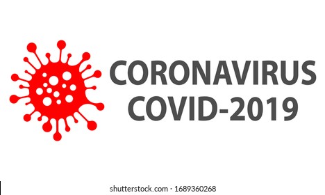 Covid-2019 coronavirus logo and illustration for warning. Vector illustration.