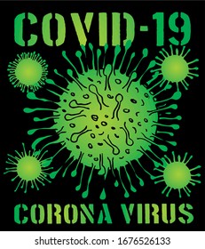 "COVID_-19 CORONAVIRUS" pandemic graphic design vector art