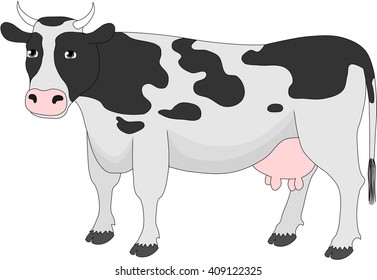 Vector Black White Cow Stock Vector (Royalty Free) 85289032 | Shutterstock