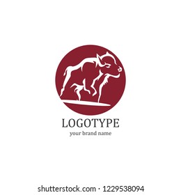 cow abstract logo