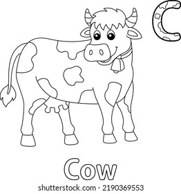 Cow Alphabet Abc Coloring Page C Stock Vector (Royalty Free) 2190369553 ...