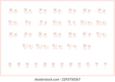 Cow alphabet in cartoon style