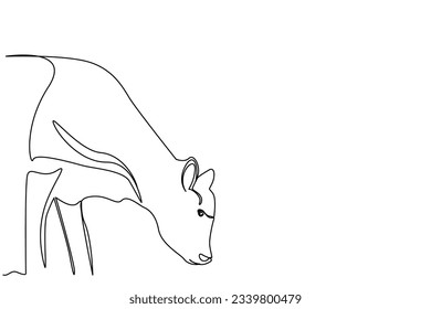 cow animal agriculture and livestock grazing line art