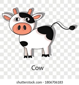 Cow animal concept design. Vector for template brochure or presentation.