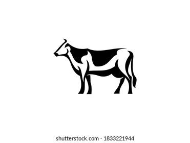 Logo für Kuhtier-Design, Vektorgrafik 