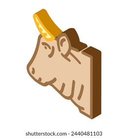 cow animal isometric icon vector. cow animal sign. isolated symbol illustration