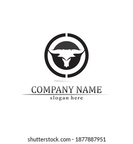 cow, animal, mammals, vector Bull horn and buffalo logo and symbols template icons app