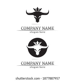 cow, animal, mammals, vector Bull horn and buffalo logo and symbols template icons app