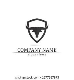 cow, animal, mammals, vector Bull horn and buffalo logo and symbols template icons app