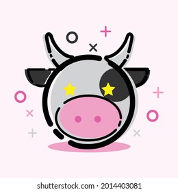 Cow animal, mbe style icon