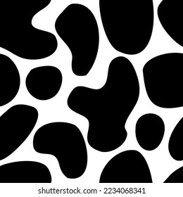 Patrón de fondo de vectores de impresión para animales de vaca sin problemas
