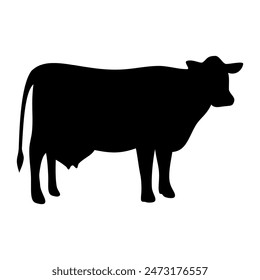 Cow animal silhouette. Vector image