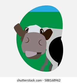Cow, animals, symbol, logo, icon.