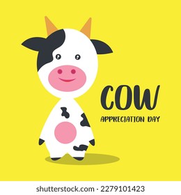 cow appreciation day. Design suitable for greeting card poster and banner