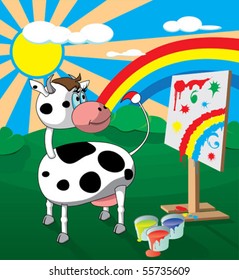 The cow the artist