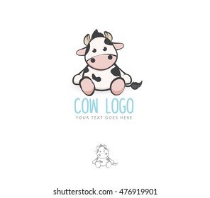 Cow, baby logo