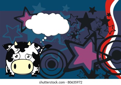 cow ball cartoon background in vector format
