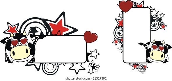 cow ball cartoon copyspace in vector format