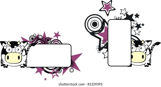 cow ball cartoon copyspace in vector format