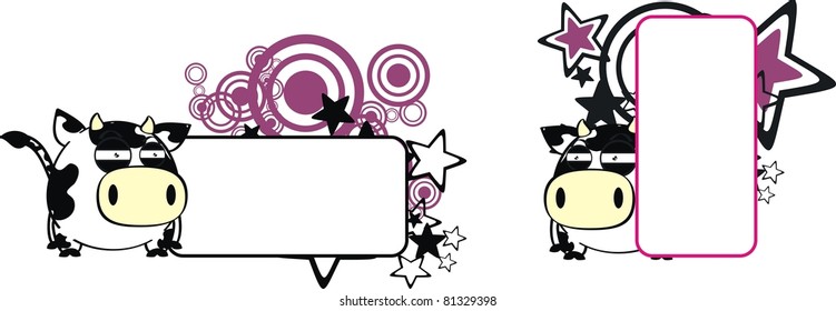 cow ball cartoon copyspace in vector format