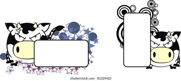 cow ball cartoon copyspace in vector format