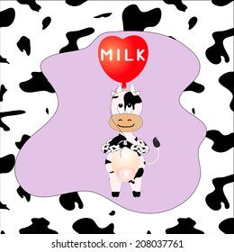 Cow with ballon