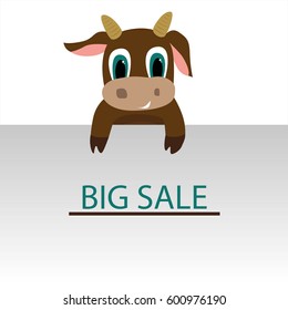Cow banner. Sale
