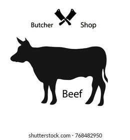 Cow beef icon. Cow beef icon art.