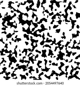 Cow black spot texture. Vector design of animal stain or print on skin.