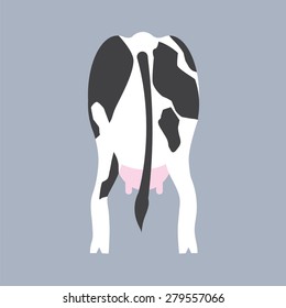 Cow Bottom Vector Illustration