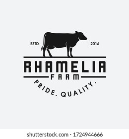 Cow Breeder Logo. Beef Vector.