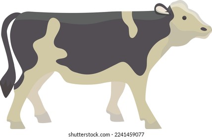 Cow or bull farm animal isolated on white vector illustration
