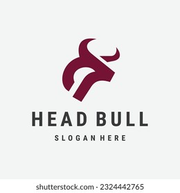 Kuhbull-Logo-Design Inspiration Vektorvorlage .