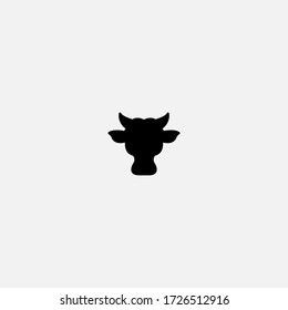 cow bull icon.cow bull vector on gray background