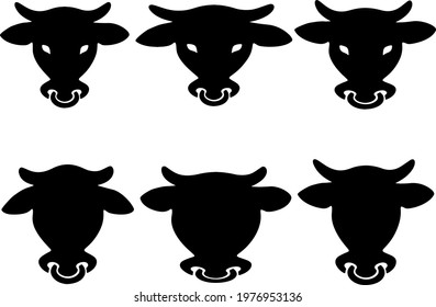 Cow and bull logo in the set. 