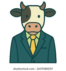 cow in a business suit animal vector on a white background
Vector animal in a suit on a white background