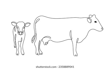 Cow and Calf - Worksheet Digital