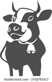 Dibujo vectorial de vaca bovina para logotipo o ilustración