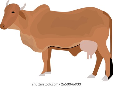 vaca e bezerro, design de ilustração de vetor de vaca