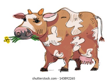 cow - cartoon