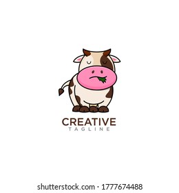 Cow cartoon animal design vector 