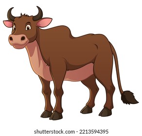 Color de la ilustración de animales de vaca